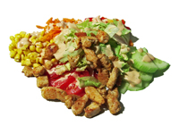 Salatteller mit Pouletstreifen